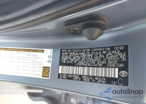 2021 Toyota Corolla Le из США, поврежденный, VIN JTDEPMAE4MJ164788